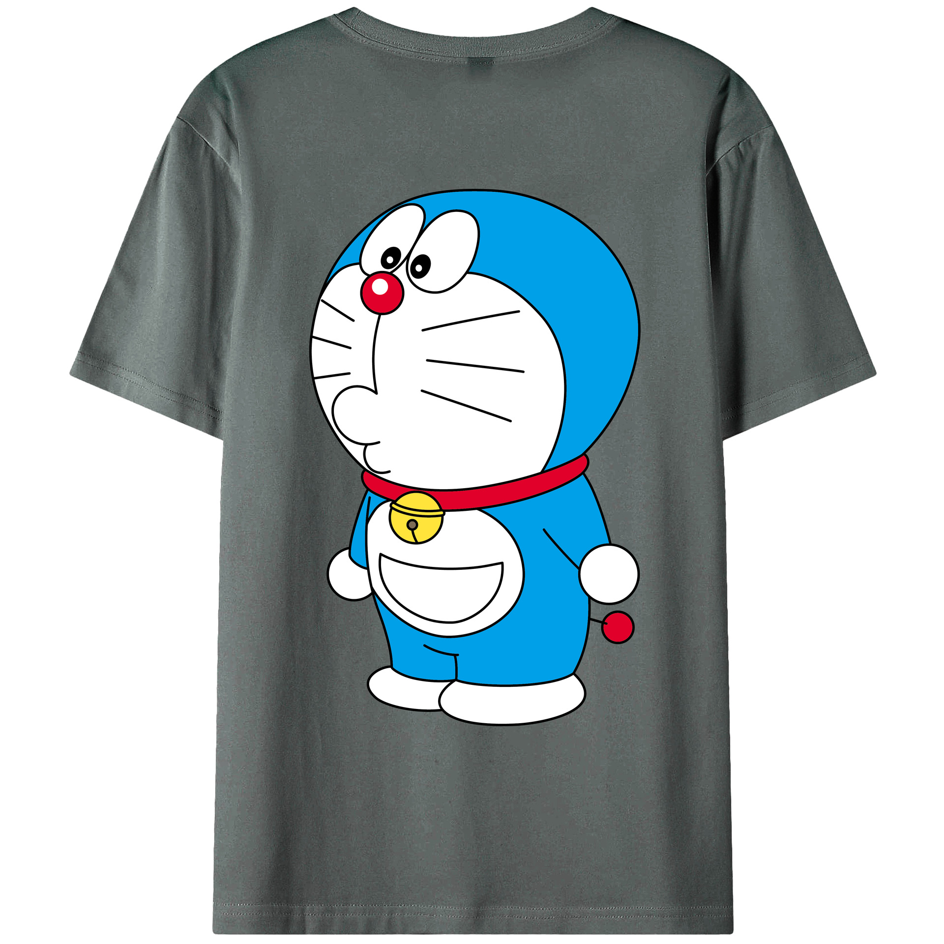 （画像用） ドラえもん Doraemon 綿100％ メンズ半袖Tシャツ（バックプリント） 通気性